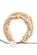 Beaded Prayer Bracelet - Champagne