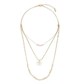 Beaded Prayer Necklace - Champagne