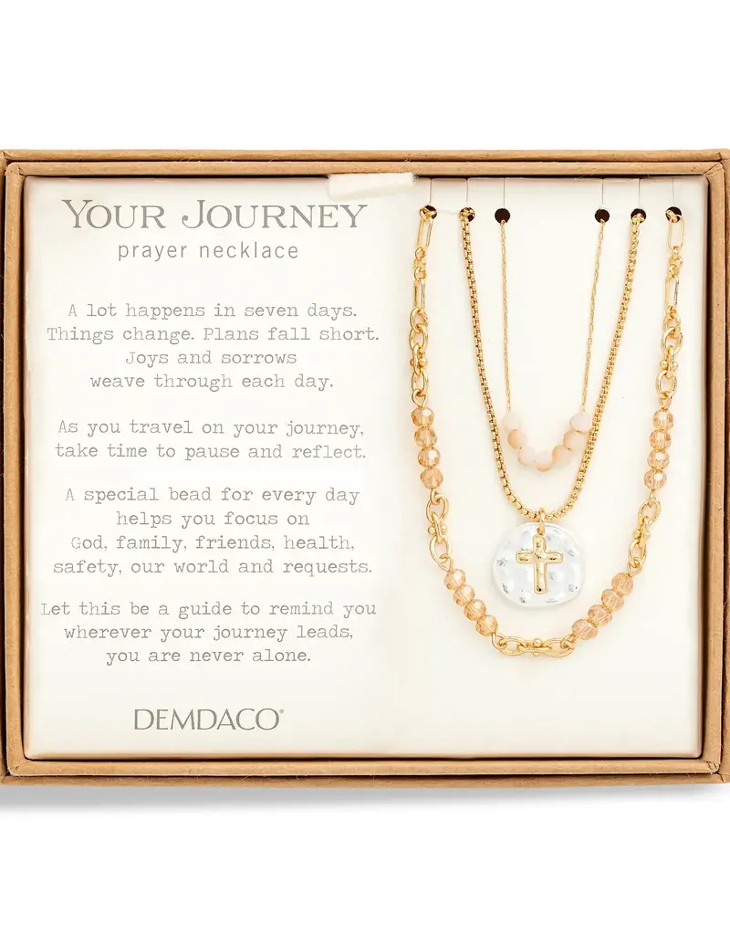 Beaded Prayer Necklace - Champagne