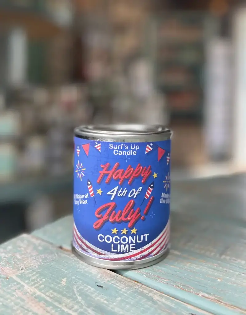 Happy 4th of July Coconut Lime Paint Can Candle