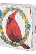 Wreath Red Bird Canvas