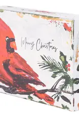 Merry Christmas Red Bird Canvas