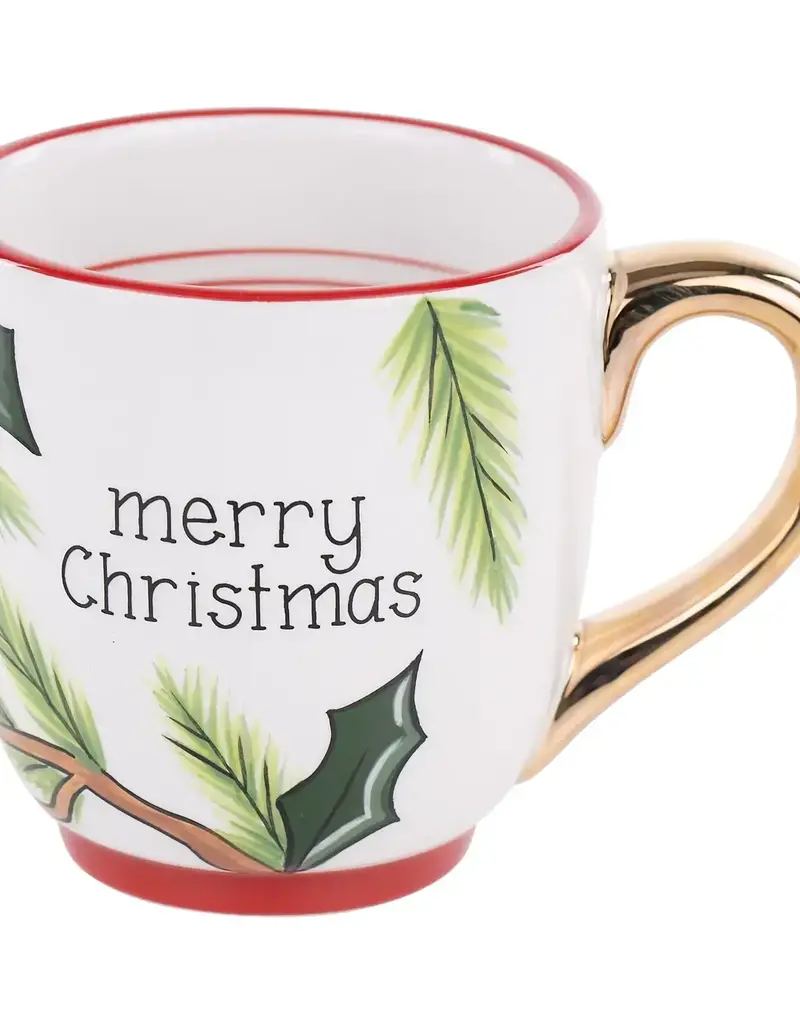 Merry Christmas Red Bird Branches Mug