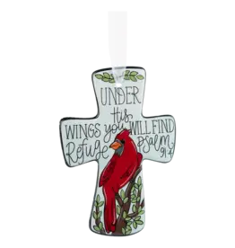 Under His Wings Red Bird Cross