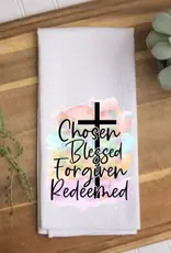 Chosen Blessed Forgiven Redeemed Kitchen Towel, Dish Towel