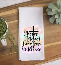 Chosen Blessed Forgiven Redeemed Kitchen Towel, Dish Towel
