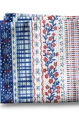 4th July Patriotic Red White Blue Flag Kitchen Towel Waffle