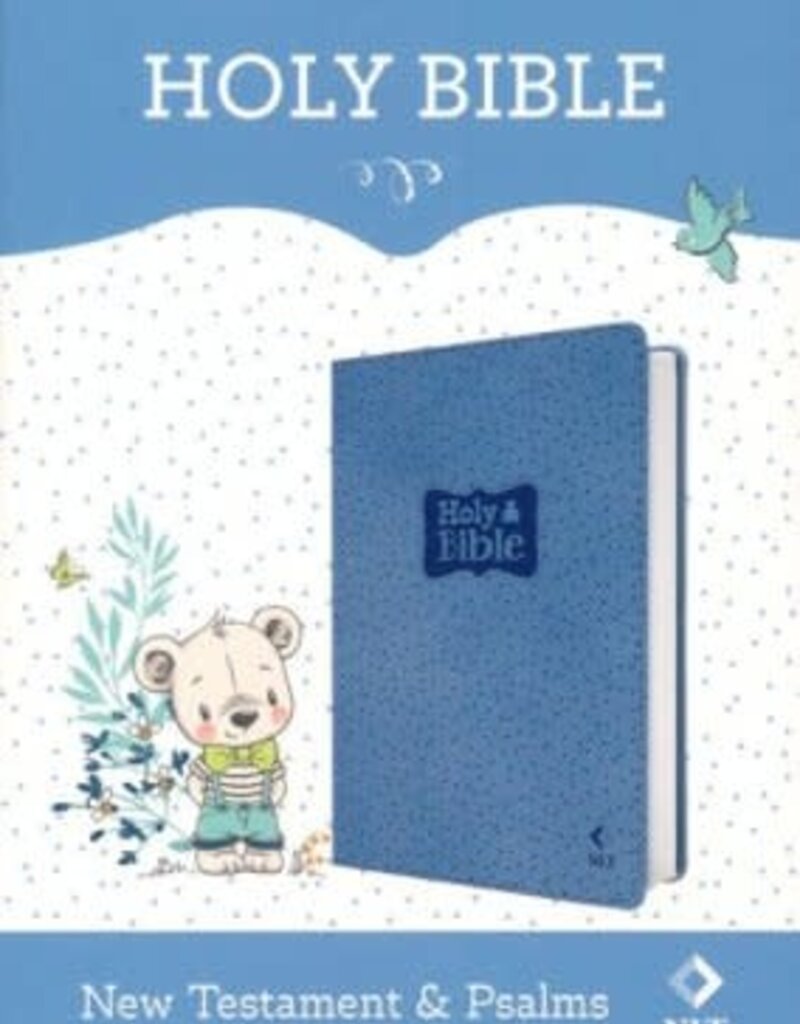 NLT Infant Bible New Testament--soft leather-look, blue