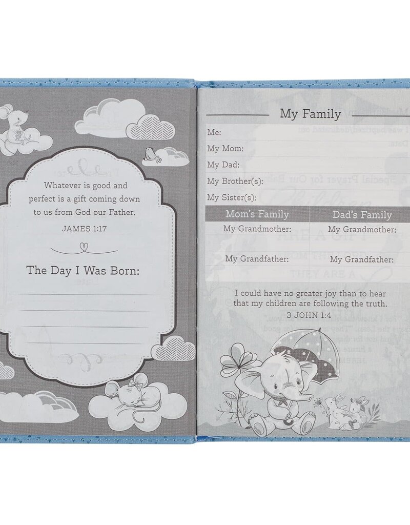 NLT Infant Bible New Testament--soft leather-look, blue