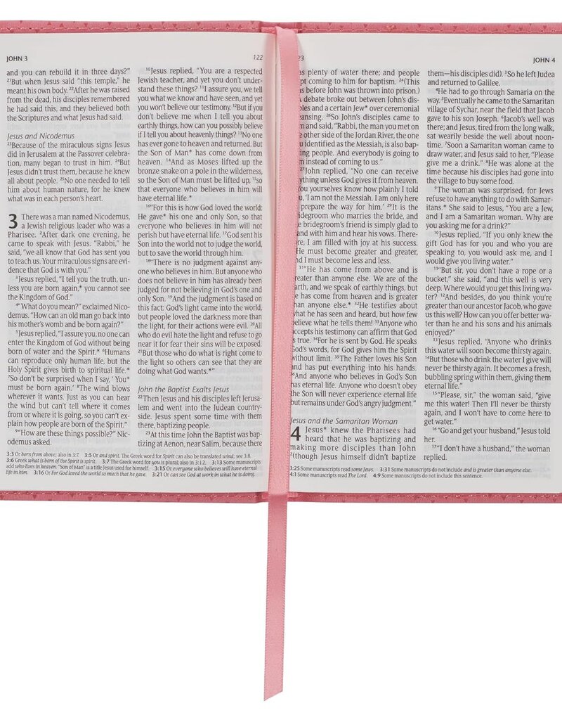NLT Infant Bible New Testament--soft leather-look, pink
