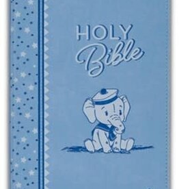 NLT Infant Bible--soft leather-look, blue