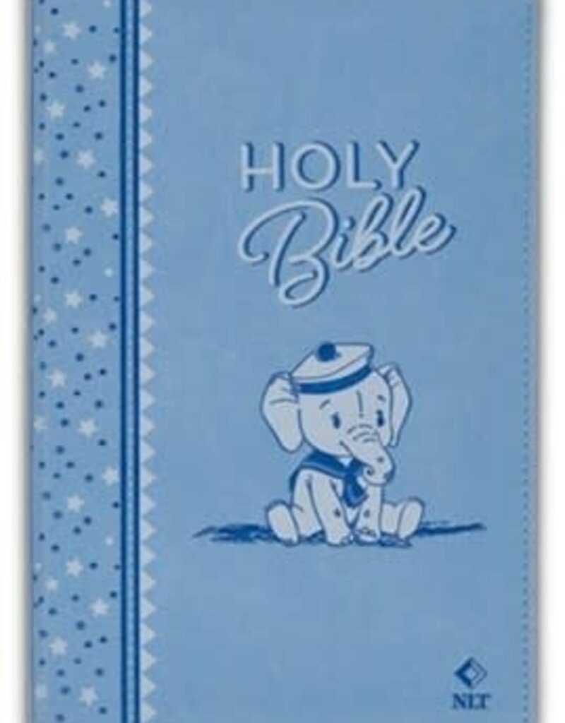 NLT Infant Bible--soft leather-look, blue