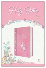 NLT Infant Bible--soft leather-look, pink