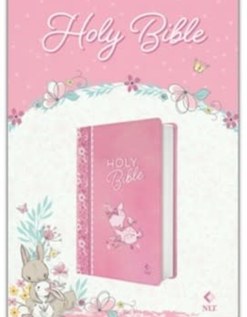 NLT Infant Bible--soft leather-look, pink