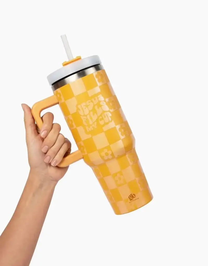 Jesus Fills My Cup 40oz Tumbler w/ Handle