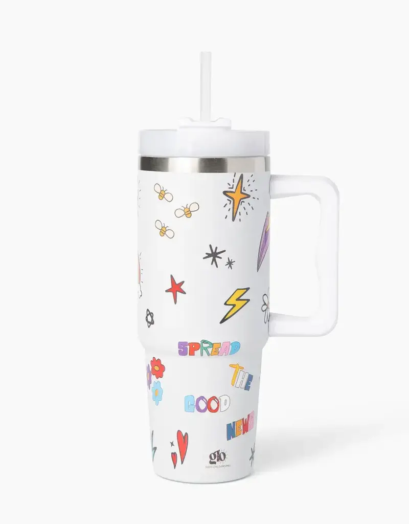 Jesus Loves You All Over Print Stainless Steel 30oz Tumbler with Handle