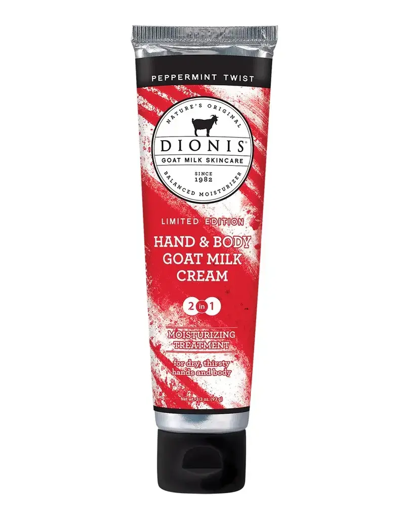 Dionis Goat Milk Hand & Body Cream - Peppermint Twist (Limited Edition) 3.3 oz.