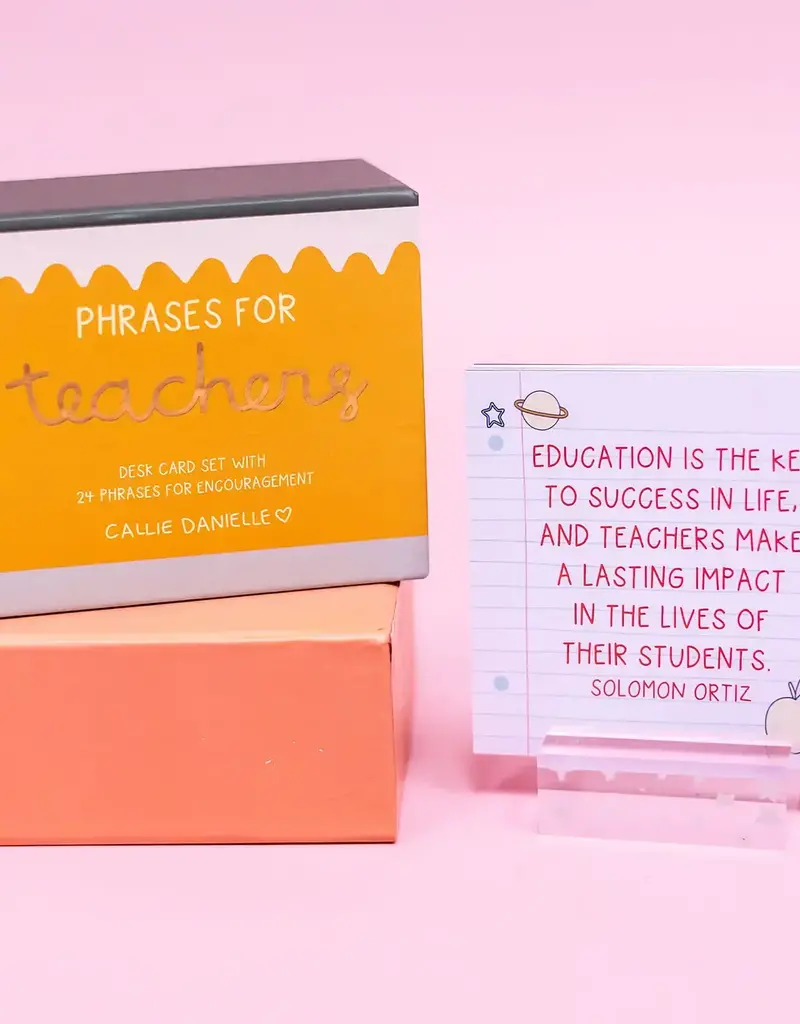 Phrases For Teachers Encouraging Desk Card Set