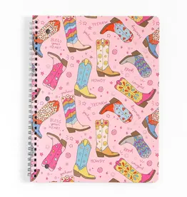 Western Cowgirl Boots Spiral Notebook