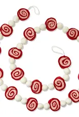 Wool Felt Pepperment Candy Garland