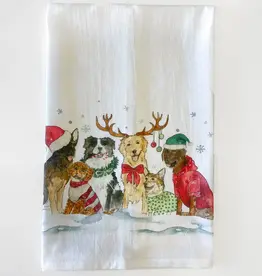 Christmas Dogs Kitchen Towel