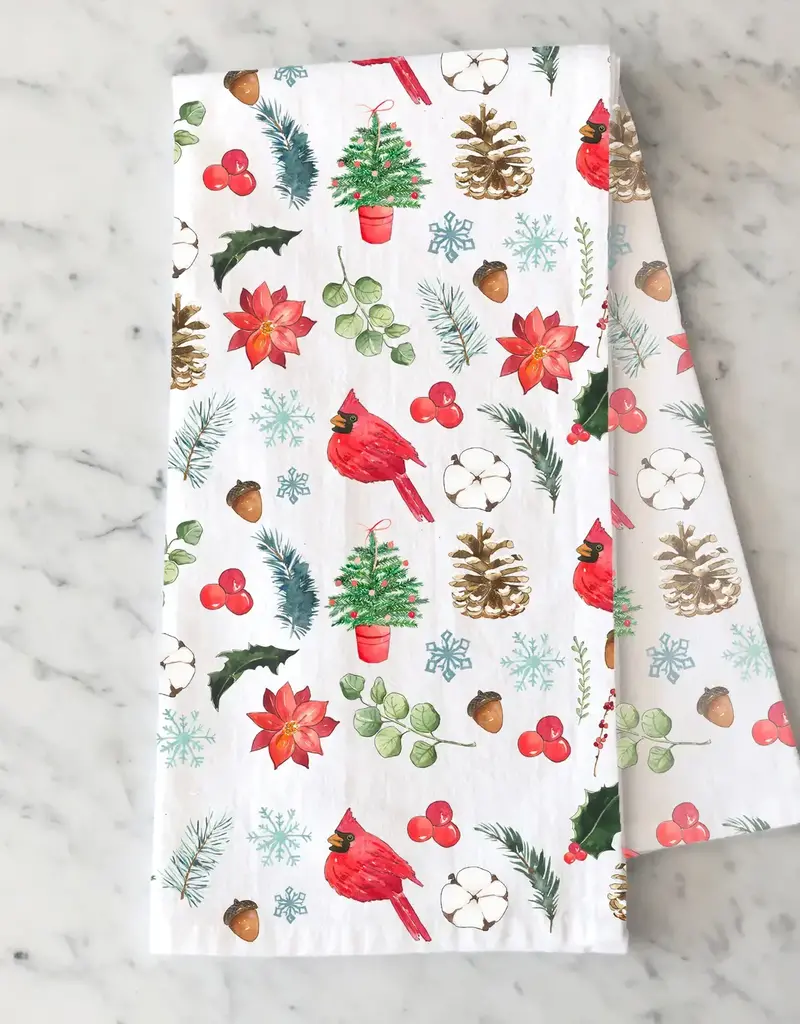 Christmas Nature - Holiday Tea Towel