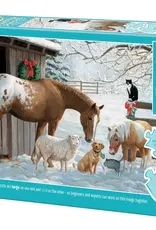 Winter Barnyard (Family) 350pc Puzzle