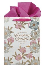Everything Beautiful Whimsical Blooms Large Portrait Gift Bag