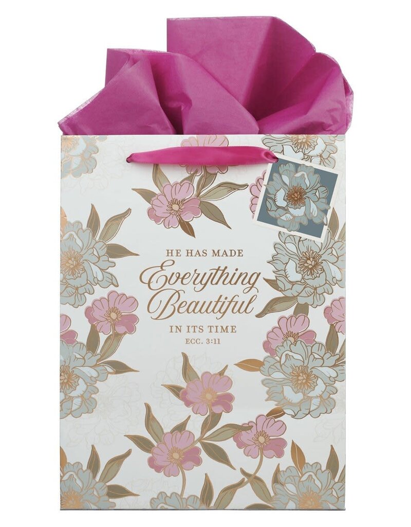 Everything Beautiful Whimsical Blooms Large Portrait Gift Bag