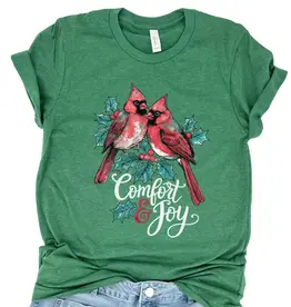 Christmas Red Cardinal Birds Graphic T-Shirt