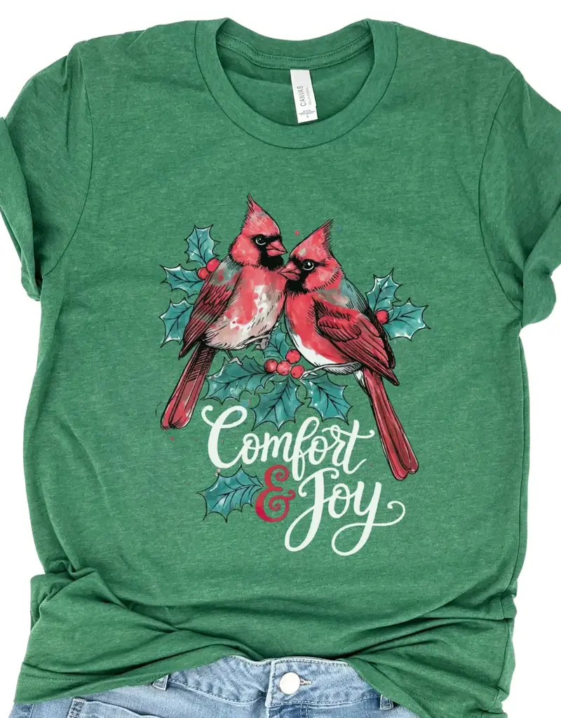 Christmas Red Cardinal Birds Graphic T-Shirt