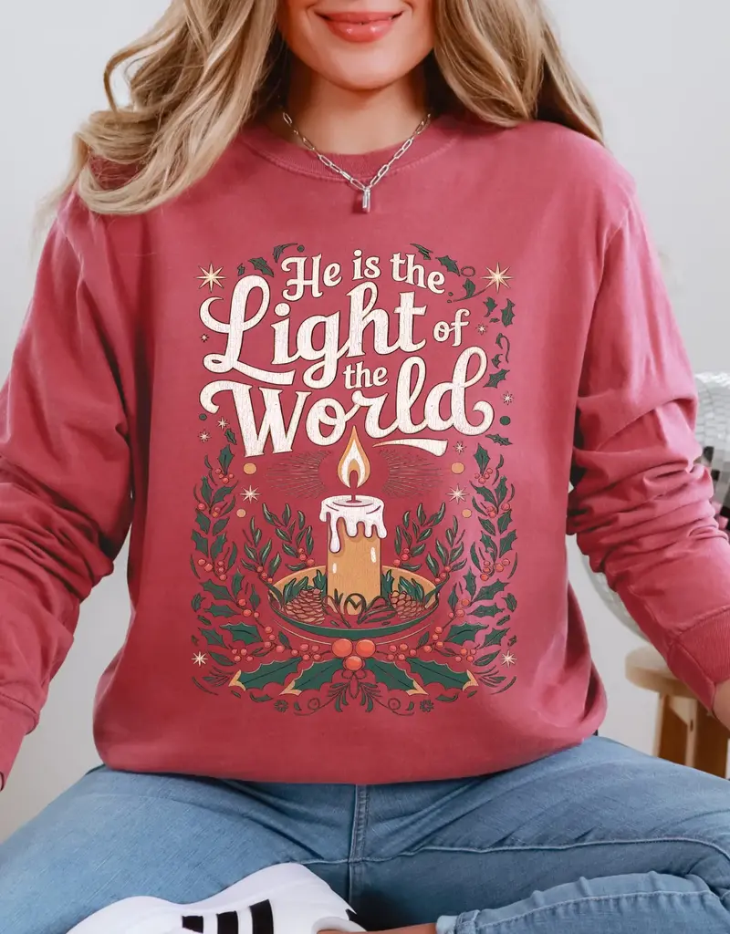 Light of the World Long Sleeve Christmas Shirt