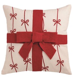 Bow Felted Wool Pillow