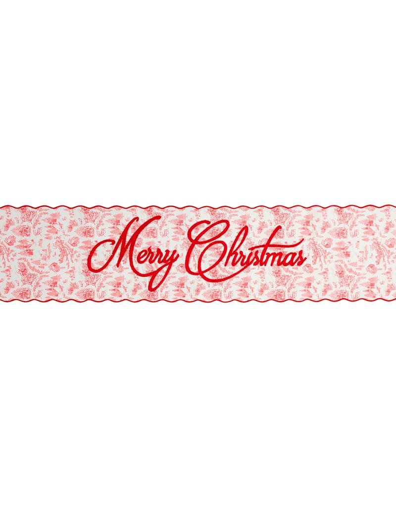 Christmas Toile Table Runner