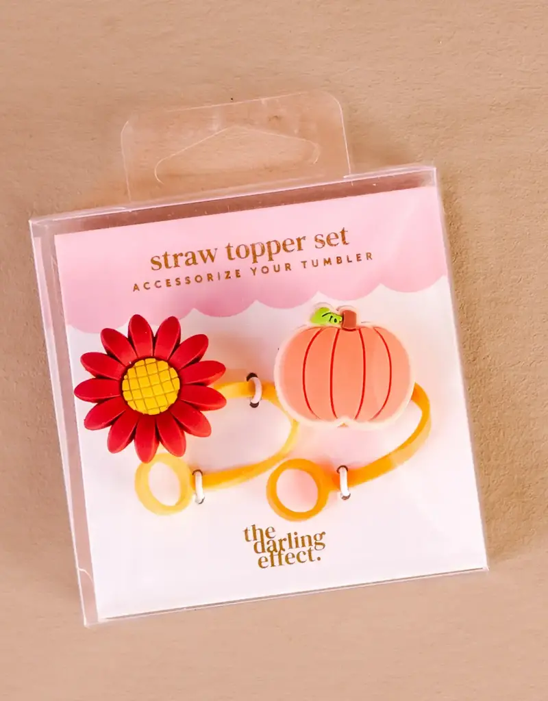 Straw Topper Set-Petals & Pumpkins