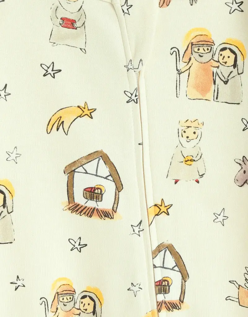 Away in a Manger PJ Footless Onesie Cotton