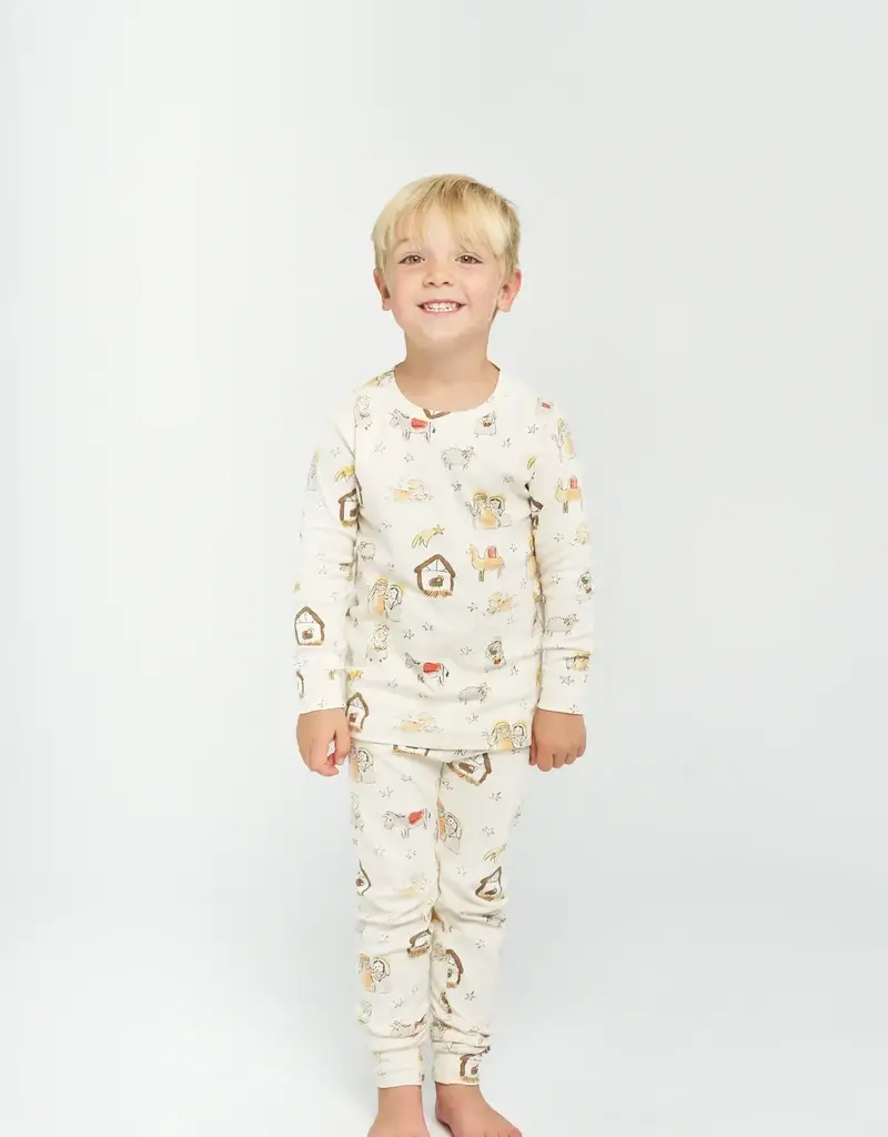 Away in a Manger PJ Long Sleeve Set Cotton