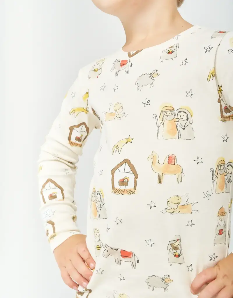 Away in a Manger PJ Long Sleeve Set Cotton