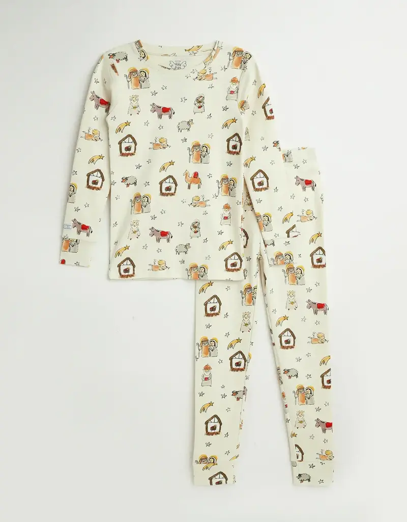 Away in a Manger PJ Long Sleeve Set Cotton
