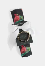 Cardinal Scarf + Bracelet Set - Christmas