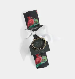 Cardinal Scarf + Bracelet Set - Christmas