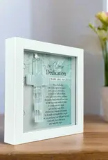 Baby Dedication Cross: USA Framed Glass Decor