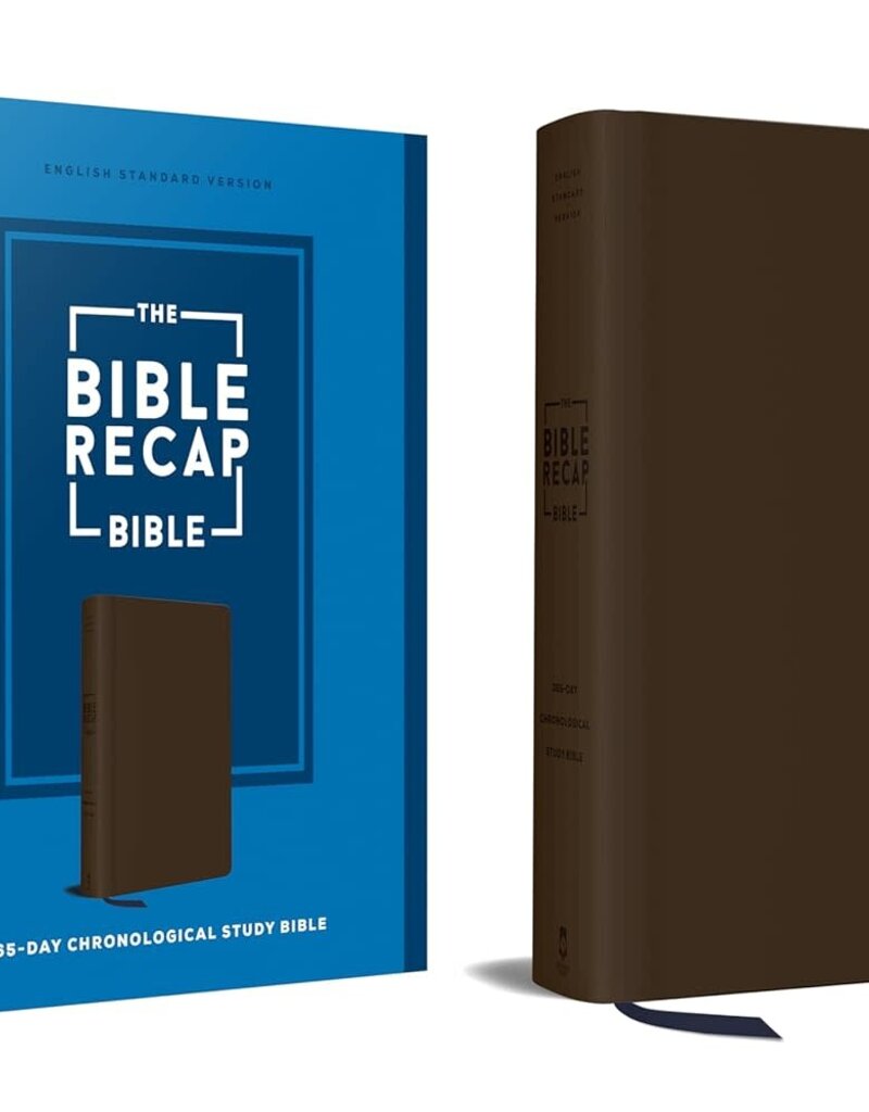 The Bible Recap 365-Day Chronological Study Bible, English Standard Version - Imitation Leather, Brown