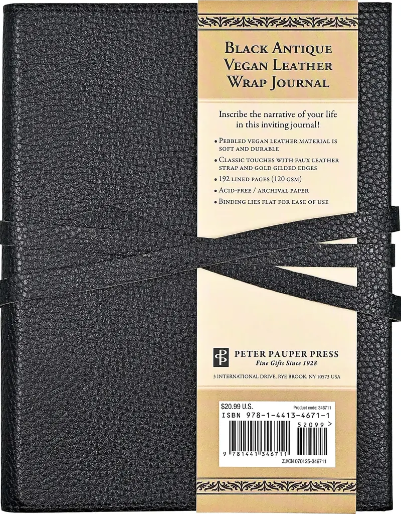 Black Leather Wrap Journal