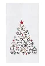 Dog Face Christmas Tree Towel