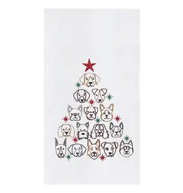 Dog Face Christmas Tree Towel