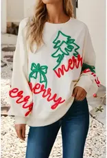 Corded Christmas Oversized Sweatshirt