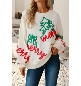 Corded Christmas Oversized Sweatshirt