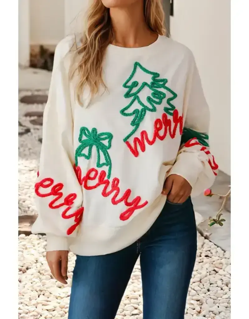 Corded Christmas Oversized Sweatshirt