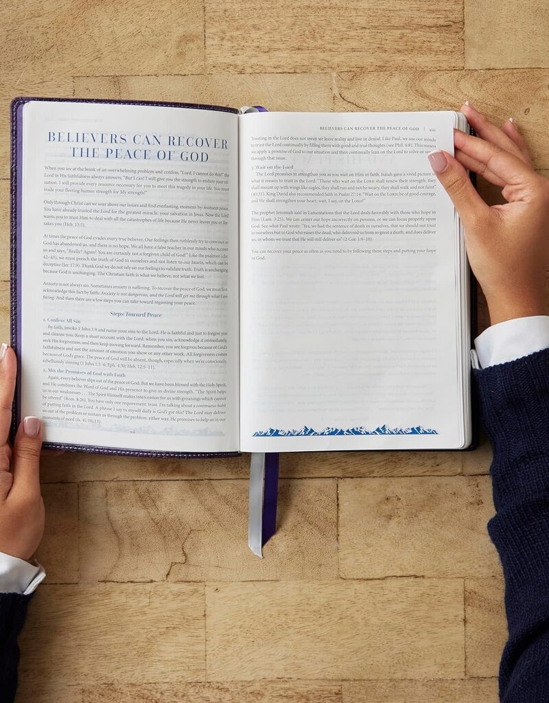 Peace of God Bible (NKJV, Red Letter, Comfort Print, Black Genuine)